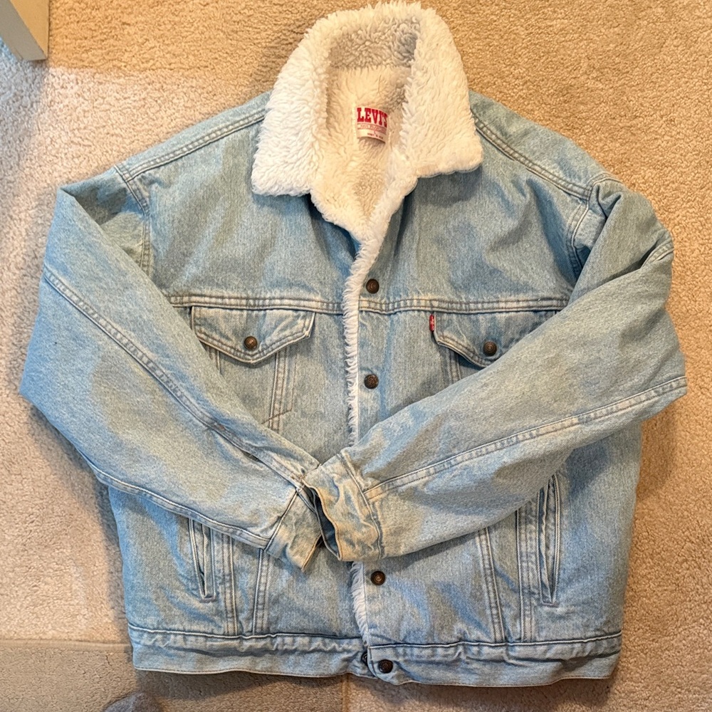 Levi's Blue Denim Jacket with White Lining